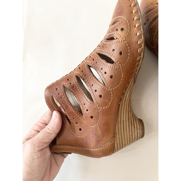 Pikolinos Java Gladiator Peep Toe Heeled Leather Sandals Brown Size 36 6 5.5 - Picture 4 of 10